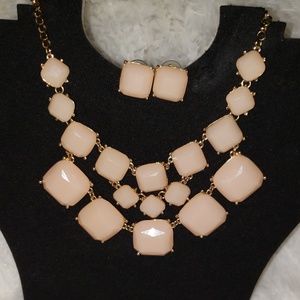 Soft Pink Geometric statement 2 pc set